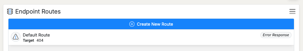 Create route button